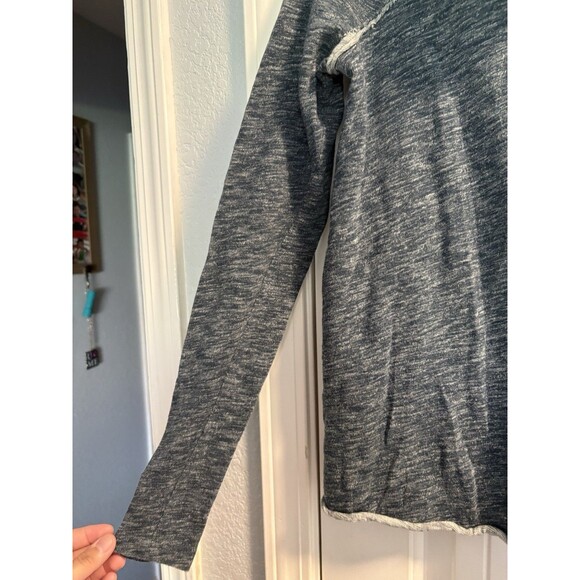 Free People Beach Womens Medium Blue Grey Long Sleeve Tunic Cowl Neck Two Body - Picture 2 of 7